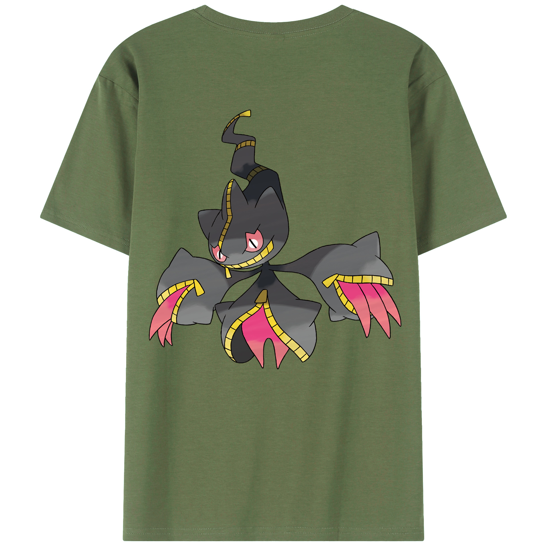 （画像用） ポケットモンスター Pokémon 綿100％ メンズ半袖Tシャツ（バックプリント） 通気性